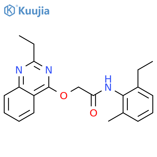 N-(2-ethyl-6-methylphenyl)-2-[(2-ethylquinazolin-4-yl)oxy]acetamide structure