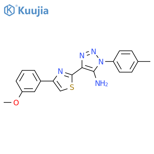 4-[4-(3-methoxyphenyl)-1,3-thiazol-2-yl]-1-(4-methylphenyl)-1H-1,2,3-triazol-5-amine structure
