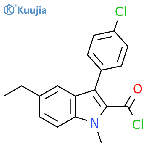 3-(4-Chlorophenyl)-5-ethyl-1-methyl-1H-indole-2-carbonyl chloride structure