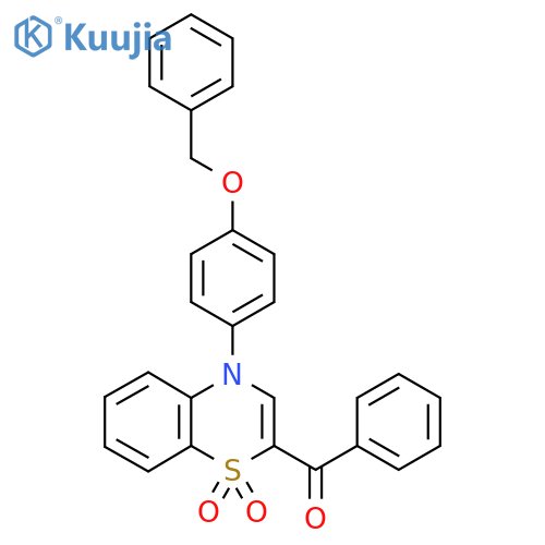 2-benzoyl-4-[4-(benzyloxy)phenyl]-4H-1lambda6,4-benzothiazine-1,1-dione structure