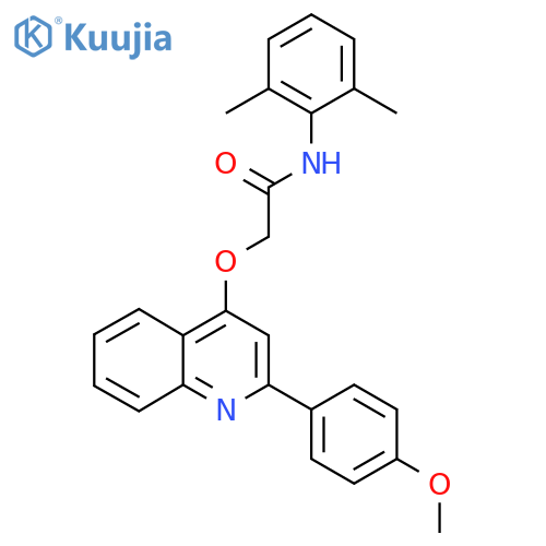 N-(2,6-dimethylphenyl)-2-{[2-(4-methoxyphenyl)quinolin-4-yl]oxy}acetamide structure
