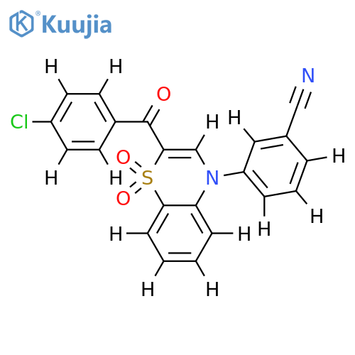 3-[2-(4-chlorobenzoyl)-1,1-dioxo-4H-1lambda6,4-benzothiazin-4-yl]benzonitrile structure