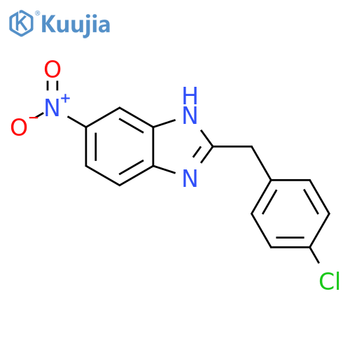 2-(4-chlorobenzyl)-5-nitro-1H-benzo[d]imidazole structure