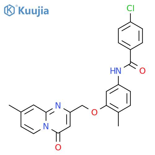 4-Chloro-N-4-methyl-3-(8-methyl-4-oxo-4H-pyrido1,2-apyrimidin-2-yl)methoxyphenylbenzamide structure