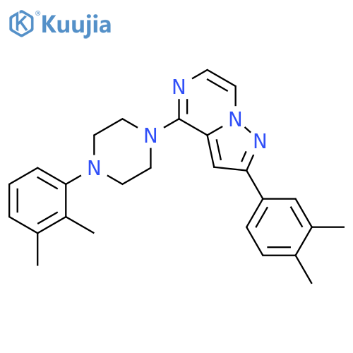 1-(2,3-dimethylphenyl)-4-[2-(3,4-dimethylphenyl)pyrazolo[1,5-a]pyrazin-4-yl]piperazine structure