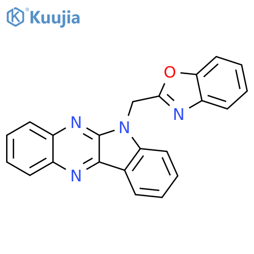 2-({6H-indolo[2,3-b]quinoxalin-6-yl}methyl)-1,3-benzoxazole structure
