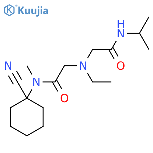 2-({[(1-cyanocyclohexyl)(methyl)carbamoyl]methyl}(ethyl)amino)-N-(propan-2-yl)acetamide structure
