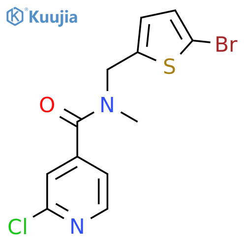 N-(5-bromothiophen-2-yl)methyl-2-chloro-N-methylpyridine-4-carboxamide structure