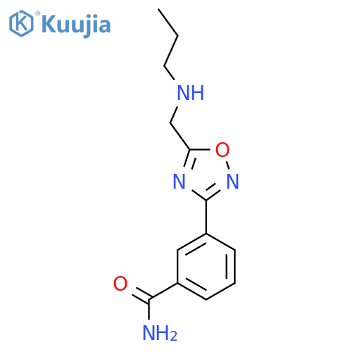 3-{5-(Propylamino)methyl-1,2,4-oxadiazol-3-yl}benzamide structure