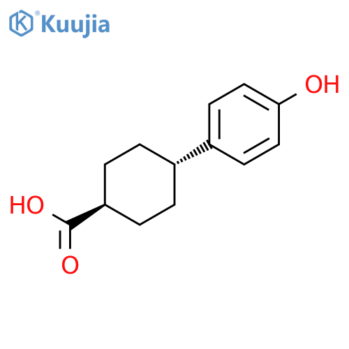 4-(4-hydroxyphenyl)cyclohexane-1-carboxylic acid structure