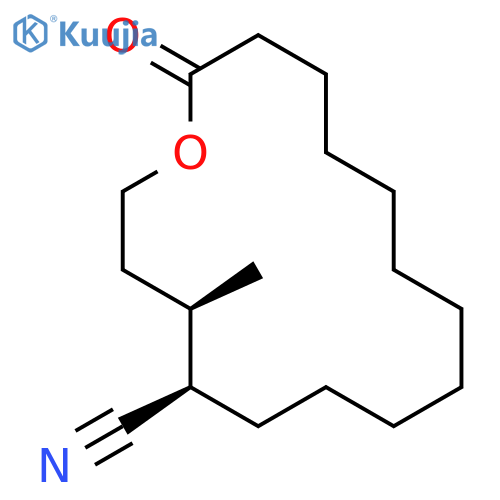 Oxacyclohexadecane-5-carbonitrile, 4-methyl-16-oxo-, (4R*,5R*)- structure