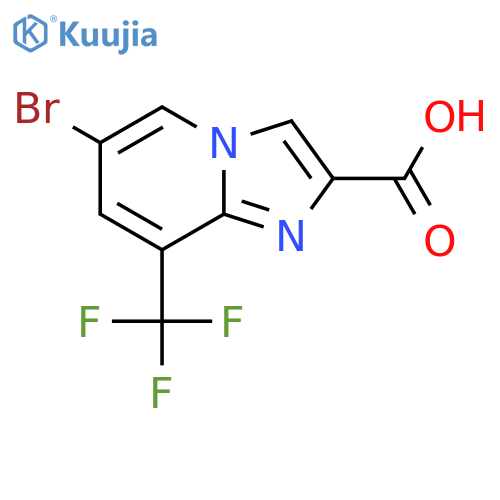 6-Bromo-8-trifluoromethyl-imidazo1,2-apyridine-2-carboxylic acid structure