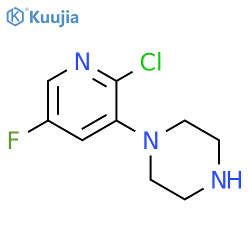 1-(2-chloro-5-fluoropyridin-3-yl)piperazine structure