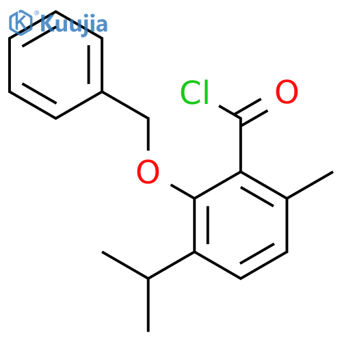 6-methyl-2-phenylmethoxy-3-propan-2-ylbenzoyl chloride structure