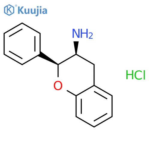 2H-1-Benzopyran-3-amine, 3,4-dihydro-2-phenyl-, hydrochloride, cis- structure
