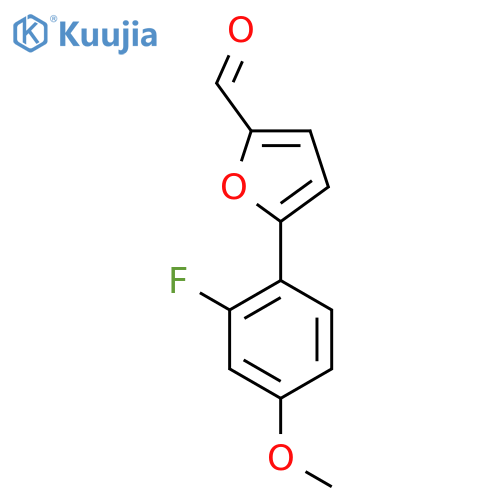 5-(2-fluoro-4-methoxyphenyl)furan-2-carbaldehyde structure