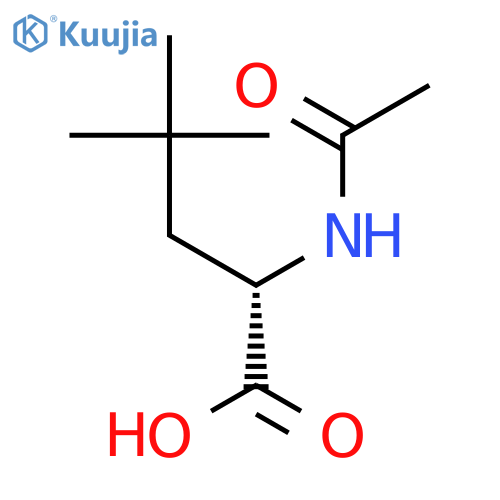(2S)-2-acetamido-4,4-dimethylpentanoic acid structure