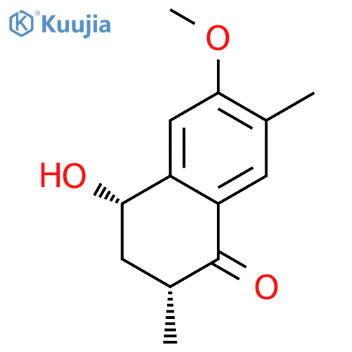 1(2H)-Naphthalenone,3,4-dihydro-4-hydroxy-6-methoxy-2,7-dimethyl-, (2R,4S)- structure