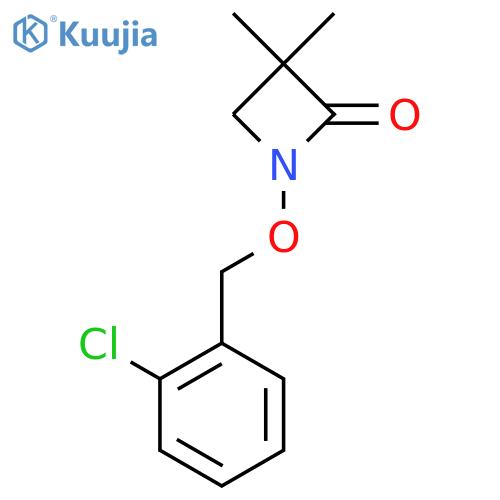1-(2-chlorophenyl)methoxy-3,3-dimethylazetidin-2-one structure