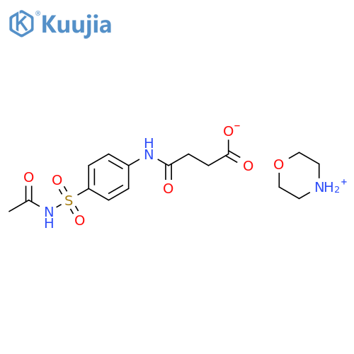 morpholin-4-ium 4-{[4-(acetylsulfamoyl)phenyl]amino}-4-oxobutanoate structure