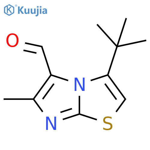 3-tert-butyl-6-methylimidazo2,1-b1,3thiazole-5-carbaldehyde structure