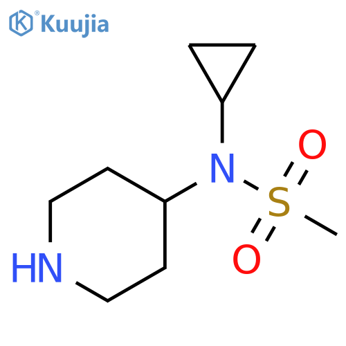 N-cyclopropyl-N-(piperidin-4-yl)methanesulfonamide structure