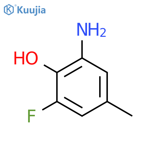 2-Amino-6-fluoro-4-methylphenol structure