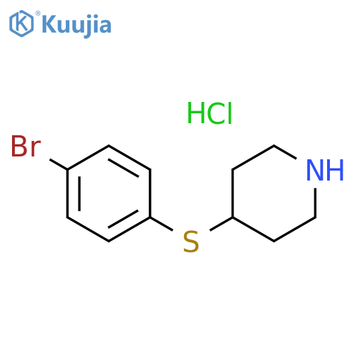4-[(4-bromophenyl)sulfanyl]piperidine hydrochloride structure
