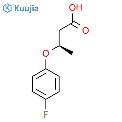 (3R)-3-(4-fluorophenoxy)butanoic acid structure