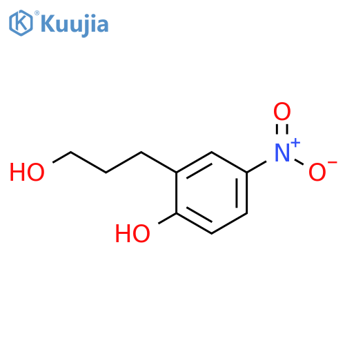 2-(3-hydroxypropyl)-4-nitrophenol structure