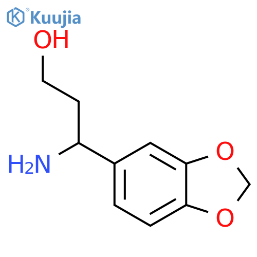 3-amino-3-(1,3-dioxaindan-5-yl)propan-1-ol structure