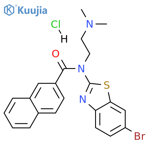 N-(6-bromo-1,3-benzothiazol-2-yl)-N-[2-(dimethylamino)ethyl]naphthalene-2-carboxamide hydrochloride structure