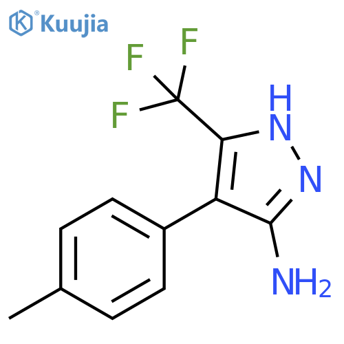 4-(4-methylphenyl)-3-(trifluoromethyl)-1H-pyrazol-5-amine structure
