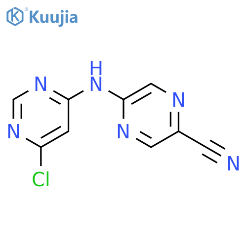5-((6-Chloropyrimidin-4-yl)amino)pyrazine-2-carbonitrile structure