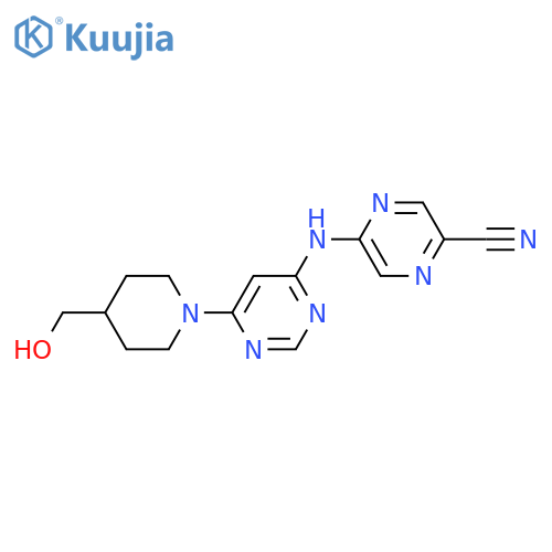 5-((6-(4-(Hydroxymethyl)piperidin-1-yl)pyrimidin-4-yl)amino)pyrazine-2-carbonitrile structure