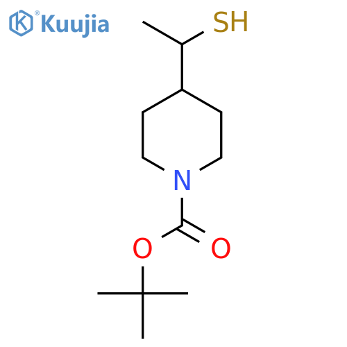tert-butyl 4-(1-sulfanylethyl)piperidine-1-carboxylate structure
