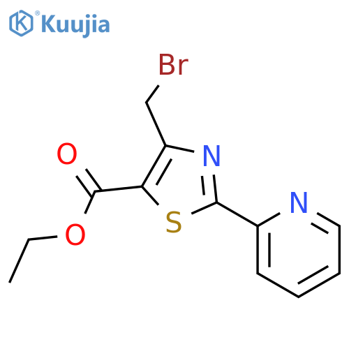 Ethyl 4-(Bromomethyl)-2-(pyridin-2-yl)-1,3-thiazole-5-carboxylate structure