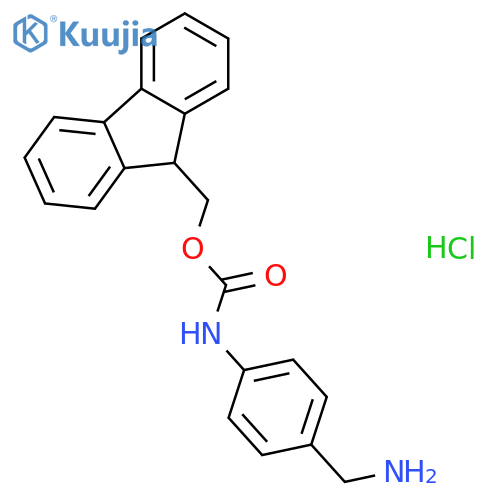 4-Fmoc-amino-benzylamine hydrochloride structure
