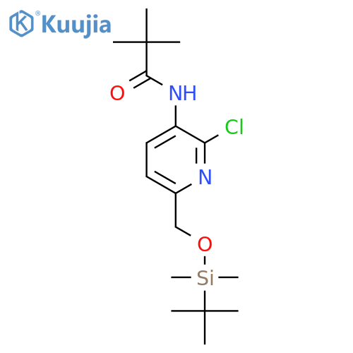 N-(6-((tert-Butyldimethylsilyloxy)methyl)-2-chloropyridin-3-yl)pivalamide structure