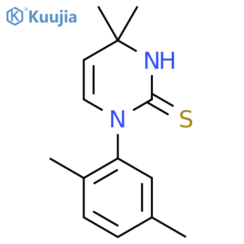 1-(2,5-Dimethylphenyl)-4,4-dimethyl-1,4-dihydropyrimidine-2-thiol structure