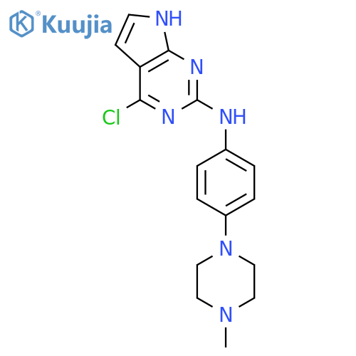 4-Chloro-N-(4-(4-methylpiperazin-1-yl)phenyl)-7H-pyrrolo[2,3-d]pyrimidin-2-amine structure