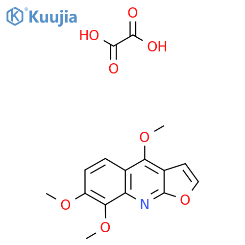 Oxalic acid;4,7,8-trimethoxyfuro[2,3-b]quinoline structure
