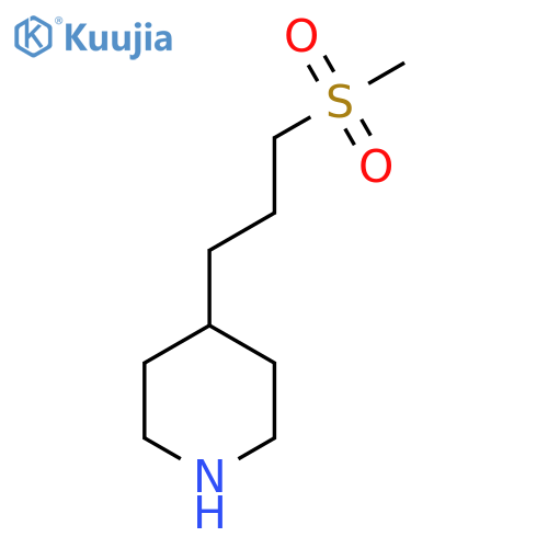 4-(3-methanesulfonylpropyl)piperidine structure