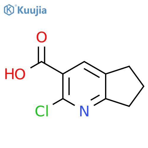 2-chloro-5H,6H,7H-cyclopentabpyridine-3-carboxylic acid structure