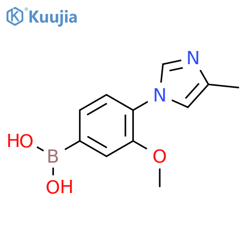 (3-Methoxy-4-(4-methyl-1H-imidazol-1-yl)phenyl)boronic acid structure