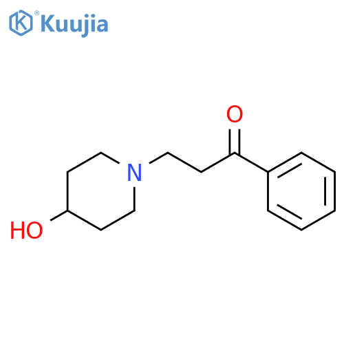 3-(4-hydroxypiperidin-1-yl)-1-phenylpropan-1-one structure