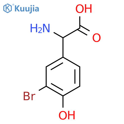 Amino-(3-bromo-4-hydroxy-phenyl)-acetic acid structure