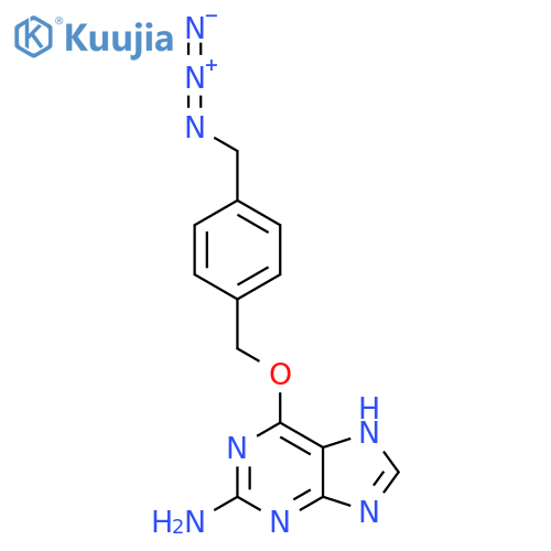 2-Amino-6-[4-(azidomethyl)benzyloxy]-9H-purine structure