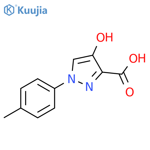 4-hydroxy-1-(4-methylphenyl)-1H-pyrazole-3-carboxylic acid structure