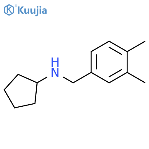 N-(3,4-dimethylphenyl)methylcyclopentanamine structure